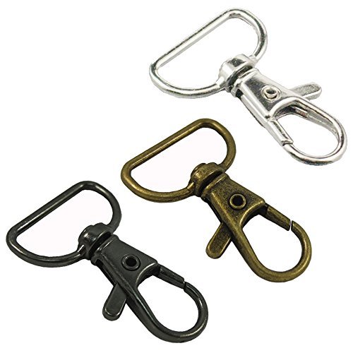 Bluemoona 10 Pcs - 3/4" 20mm Swivel Lobster Metal Clasps Clips Curved Snap Buckl
