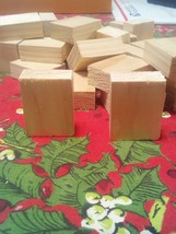 Wood Blocks Pine 1&quot; X 2&quot; X 2&quot; Wood Pine Block 30 Piece Lot Building Craft Blocks - £28.68 GBP
