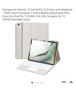 for iPad Air 13 Inch &amp; Pro 12.9 Case with Keyboard - Multi-Touch Trackpa... - $902.52 MXN
