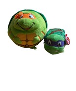 Ty Michelangelo &amp; Donatello TMNT Teenage Mutant Ninja Turtles Plush Stuffed - £9.27 GBP