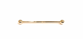 ADIRFINE 14K Solid Gold 14 Gauge Industrial straight Barbell Body Jewelry - £77.05 GBP+