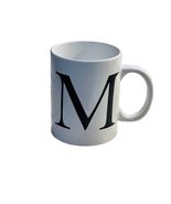 Royal Norfolk White Ceramic Personalized Letter M Coffee Mug 16 oz - €15,30 EUR