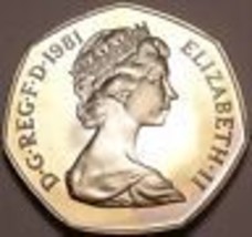 Huge Proof Great Britain 1981 50 Pence~See Our Store For GB Proofs - $8.97