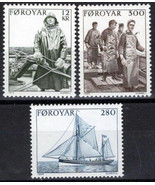 ZAYIX Faroe Islands 112-114 MNH Fishing Boat Fishermen 051023S69 - £3.61 GBP