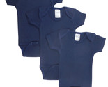 Unisex 100% Cotton Navy Bodysuit Onezies (Pack of 3) Medium - £18.21 GBP