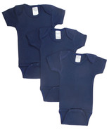 Unisex 100% Cotton Navy Bodysuit Onezies (Pack of 3) Medium - £18.24 GBP