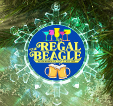 Three&#39;s Company The Regal Beagle Snowflake lit Holiday Christmas Tree Ornament - £12.75 GBP