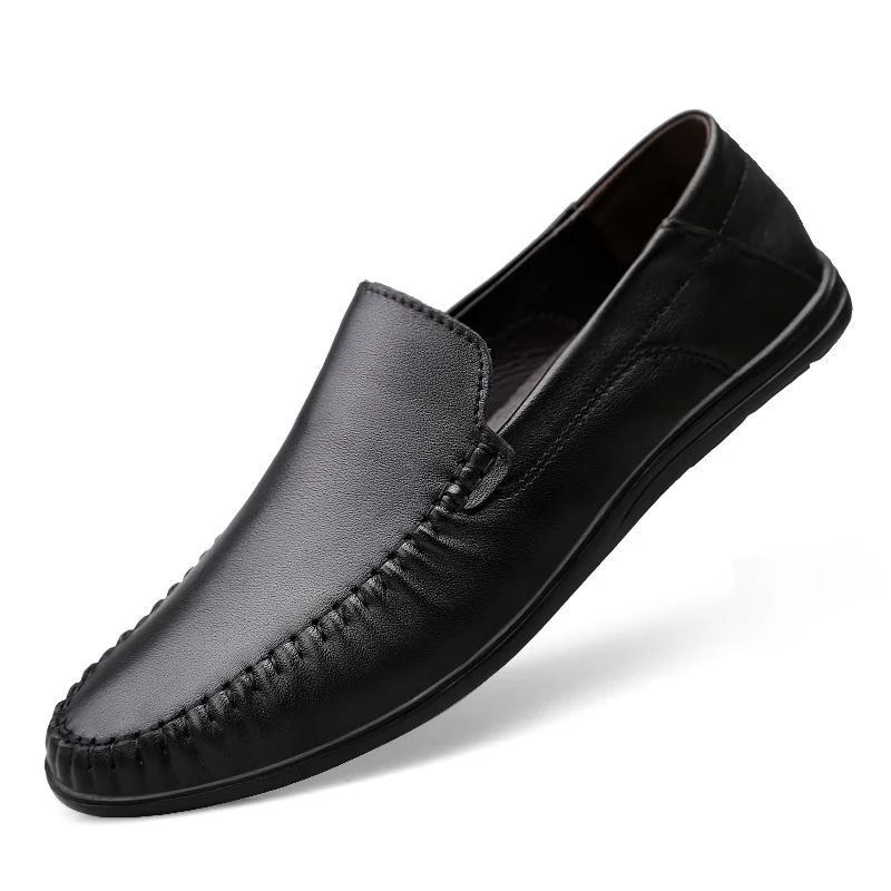 Genuine Leather Men Shoes Casual Luxury Brand Formal Mens Loafers Moccas... - $35.52