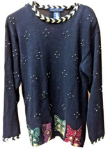 Eagle&#39;s Eye Women&#39;s Vintage Christmas Ugly Sweater Medium  Xmas 90s - £21.10 GBP