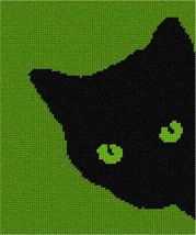 Pepita Needlepoint Canvas: Cat Around Corner Greens, 7&quot; x 8&quot; - £39.05 GBP+