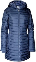 Columbia Women&#39;s White Out Mid Omni Heat Long Hooded Light Jacket Coat  XK0679 - £95.12 GBP