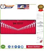 Versatile 24-Piece SAE &amp; Metric Wrench Set with Roll Pouch - Lifetime Gu... - $1,105.91 MXN