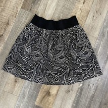 Elle Mini Skirt  Black And Cream Medium With Stretch Waist Band - £7.87 GBP