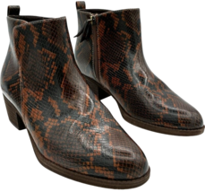 Naturalizer Soul Zaylee Ankle Boot Bootie Brown Snakeskin Print size 9M - $711.04 MXN