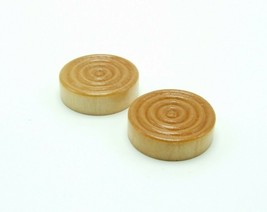 Wooden Backgammon Replacement Checker Chip Natural Wood Circles Game Piece 2 - £4.42 GBP