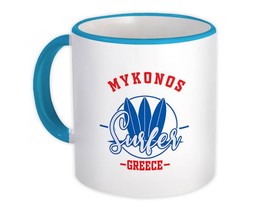 Mykonos Greece : Gift Mug Surfer Tropical Souvenir Travel - £12.70 GBP