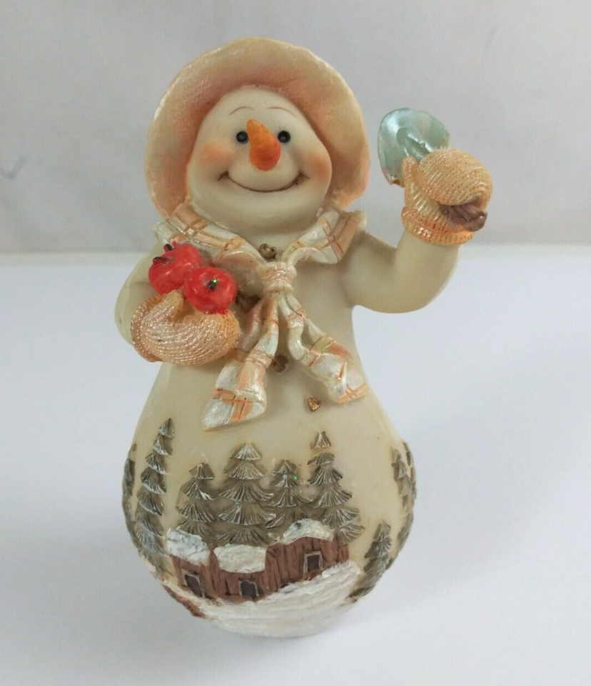 Vintage Kirkland's Winter Scene Christmas Snow Ladies With Apples 5" Figurines Item image 7