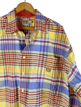 Cinch Shirt Size Large Mens Adult Button Down Madras Plaid Western Rodeo Cotton - £44.77 GBP