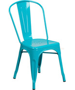 Tolix Teal Metal Stacking Dining Chair Commercial Quality 1, 3, 4 Unit D... - €102,28 EUR+