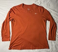 Nike Shirt Men’s Size XXL Dri Fit Long Sleeve Mesh Red Swoosh Exercise W... - $20.00