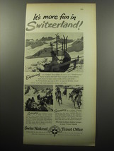 1951 Swiss National Tourist Office Advertisement - It&#39;s more fun in Switzerland! - £15.01 GBP