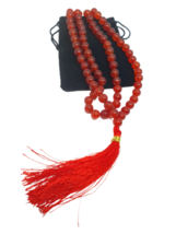 Carnelian Mala Worry Beads Japa Prayer Spiritual Rosary Genuine Gemstone Crystal - £15.18 GBP