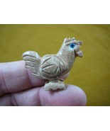 (Y-CHI-HE-17) tan HEN chicken carving SOAPSTONE TAN stone figurine love ... - $163.26 MXN