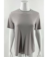 Fabletics Athletic Top Size XS Gray Open Back Short Sleeve Workout Gym W... - $13.58 CAD