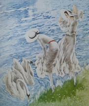 The Swans - Louis Icart - (1974 Browning Art Co) - (Genuine and Vintage) -  Post - £29.86 GBP