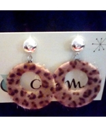 1950&#39;s Leopard Faux Fur Hoop Earrings/Retro inspired/Rockabilly/Pin Up - $14.50