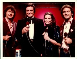 Vtg 1980 Foto Stampa Johnny Contanti Natale Mac Davis June Carter - £23.70 GBP