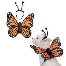 Butterfly Dog Costume Glow in The Dark Wings Doubles as a Harness Cute (Small) - $28.40+