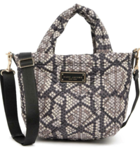 Marc Jacobs Quilted Nylon Printed Mini Tote Handbag Purse Bag Grey Snakeskin - £93.95 GBP