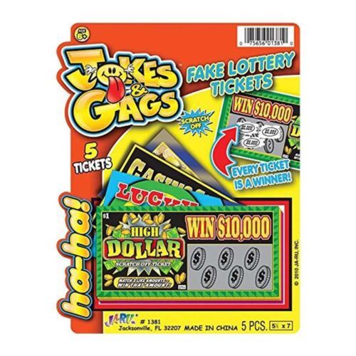 Prank Lotto Tickets - 5 Pack - $8.90