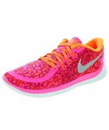 Girls&#39; Grade School Nike Free 5.0 Print Running Shoes, 748870 600 Size 5Y - $95.98 CAD