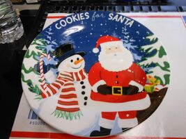 Royal Norfolk &quot;Cookies For Santa&quot; Ceramic Dessert Lunch Plate 8&quot; NEW - $255.59 MXN