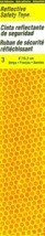 3 YELLOW Reflective Safety TAPE Strips Self Adhesive 6.5&quot;x1.5&quot; Strip HY-... - $431.74 MXN