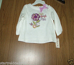 Route 66 Baby Girl Flower Appliques, Long Sleeves Tee. Sz.6-9 Months. NWT - £6.38 GBP