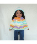 Crocheted Poncho and hat made for 18 inch dolls and similar - £11.75 GBP