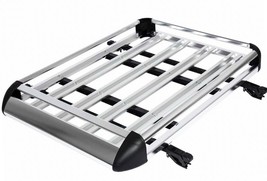 Large Silver Aluminium Roof Rack Basket Tray Luggage Cargo Carrier with ... - $161.97
