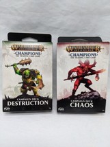 Lot Of (2) Warhammer Age Of Sigmar Champions Campaign Decks Chaos Destruction - £29.95 GBP