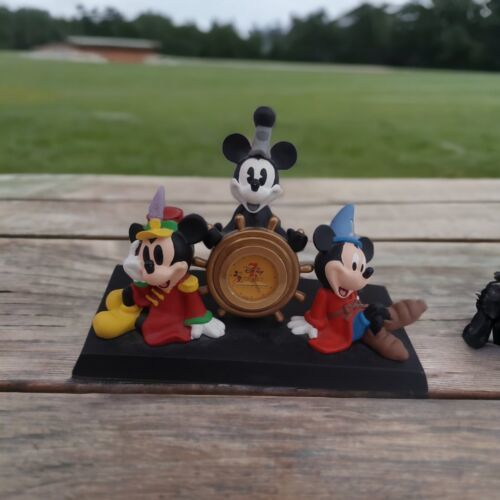 Disney Mickey Mouse Through The Years 75 Years Of Love & Laughter Desk Clock GUC - $20.02