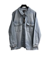 Jones &amp; Co Shacket Womens 3X Faded Denim Button Down Shirt Western Workwear - $39.40