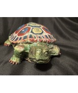 Vintage Hand-Painted Turtle Figurine – 11” Resin Sculpture Garden Decor - $41.09 CAD