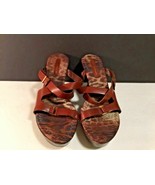 Enzo Angiolini Womens Sz 9 M 3.5 Heels Shoes Wedge Slide Sandals  - £17.89 GBP