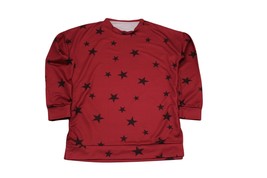 Women Top Unbranded Long Sleeve Star Design Size M Red - $122.42 MXN
