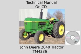 John Deere 2840 Tractor Technical Manual TM4336 On CD - £14.38 GBP
