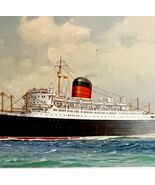 Cunard RMS Sylvania Ship Postcard Transportation England c1950-60 DWS5C - $34.84 CAD