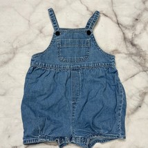 Vintage Baby Gap Shorts Denim Overalls Size 18/24 M Girls - £15.78 GBP