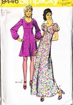 Vintage 1971 Misses&#39; PRINCESS DRESS Pattern 9446-s Size 10 - £9.57 GBP